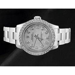 Montre pour femme Rolex huître Perpétuel 26 mm en acier inoxydable