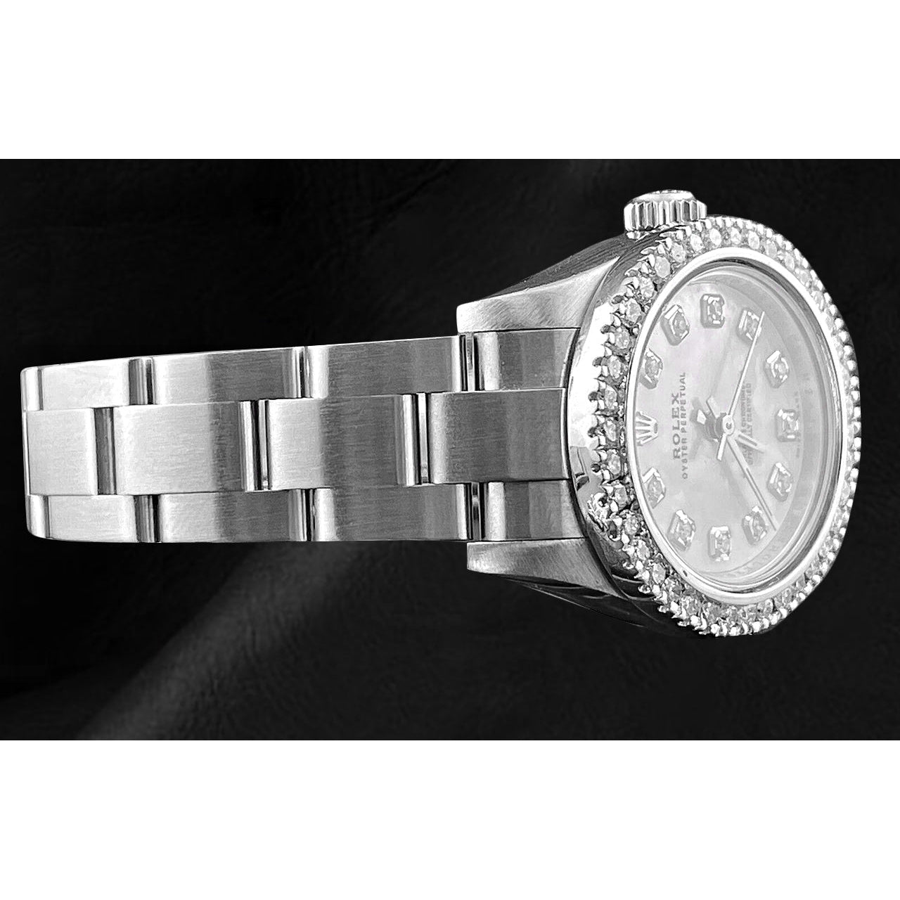 Montre pour femme Rolex huître Perpétuel 26 mm en acier inoxydable2