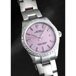 Montre pour femme Rolex huître Perpétuelle 31 mm avec cadran lumineux rose