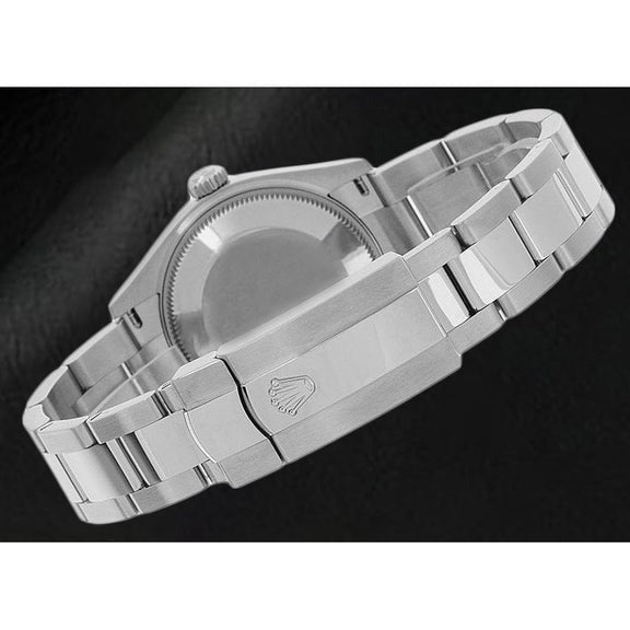 Montre Rolex huître Perpétuelle avec cadran lumineux rose

