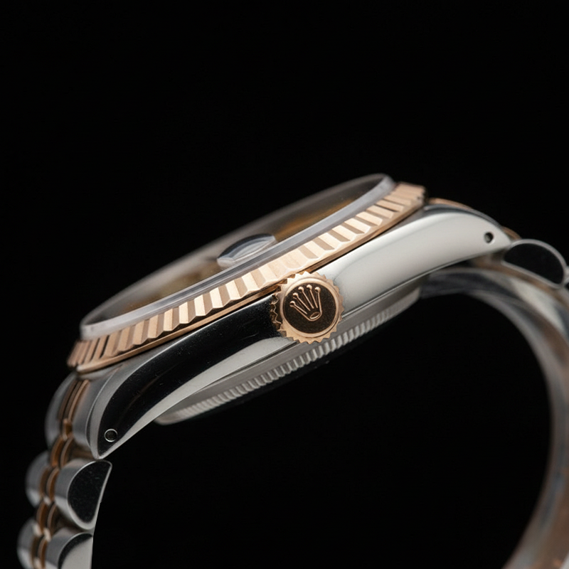 Montre pour femme avec cadran Rolex Datejust jubilé en acier inoxydable et or jaune