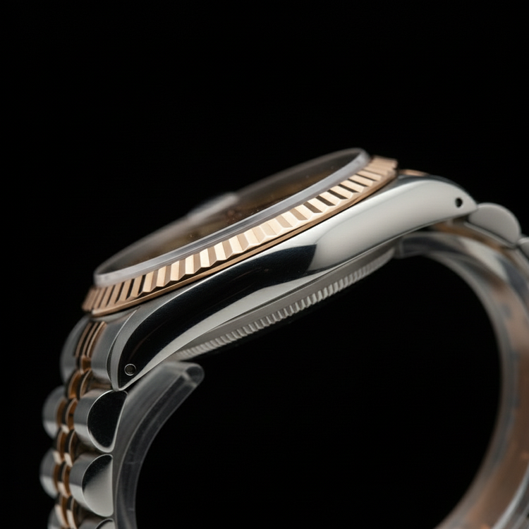 Montre pour femme avec cadran Rolex Datejust jubilé en acier inoxydable et or jaune