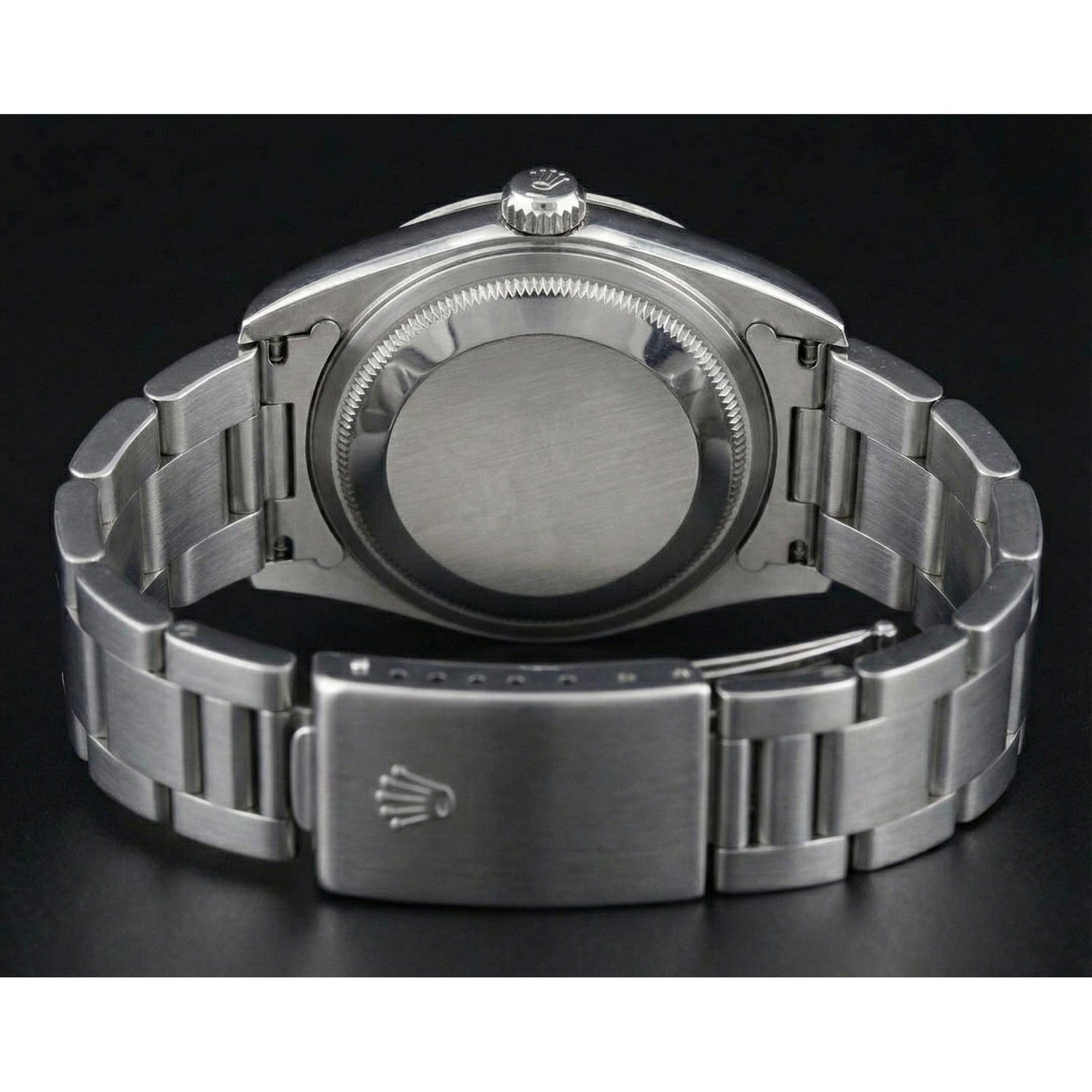 Montre pour femme en acier inoxydable à lunette glacée Rolex huître Perpétuelle