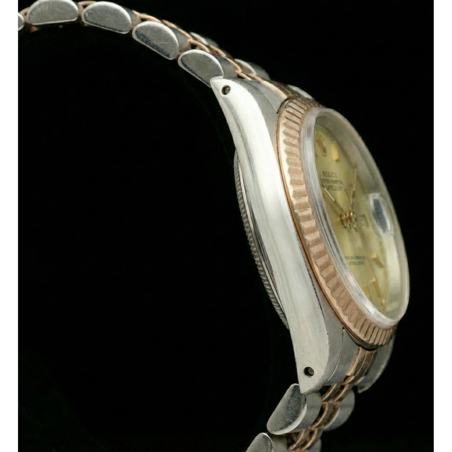 Montre pour femme en or jaune et acier inoxydable Jubilé Rolex Datejust Cadran