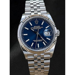 Montre pour homme Rolex Datejust 36 mm en acier inoxydable Jubilee