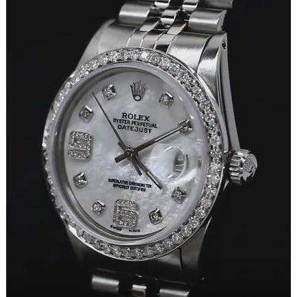 Montre pour hommes avec lunette en diamant personnalisée, cadran de vadrouille