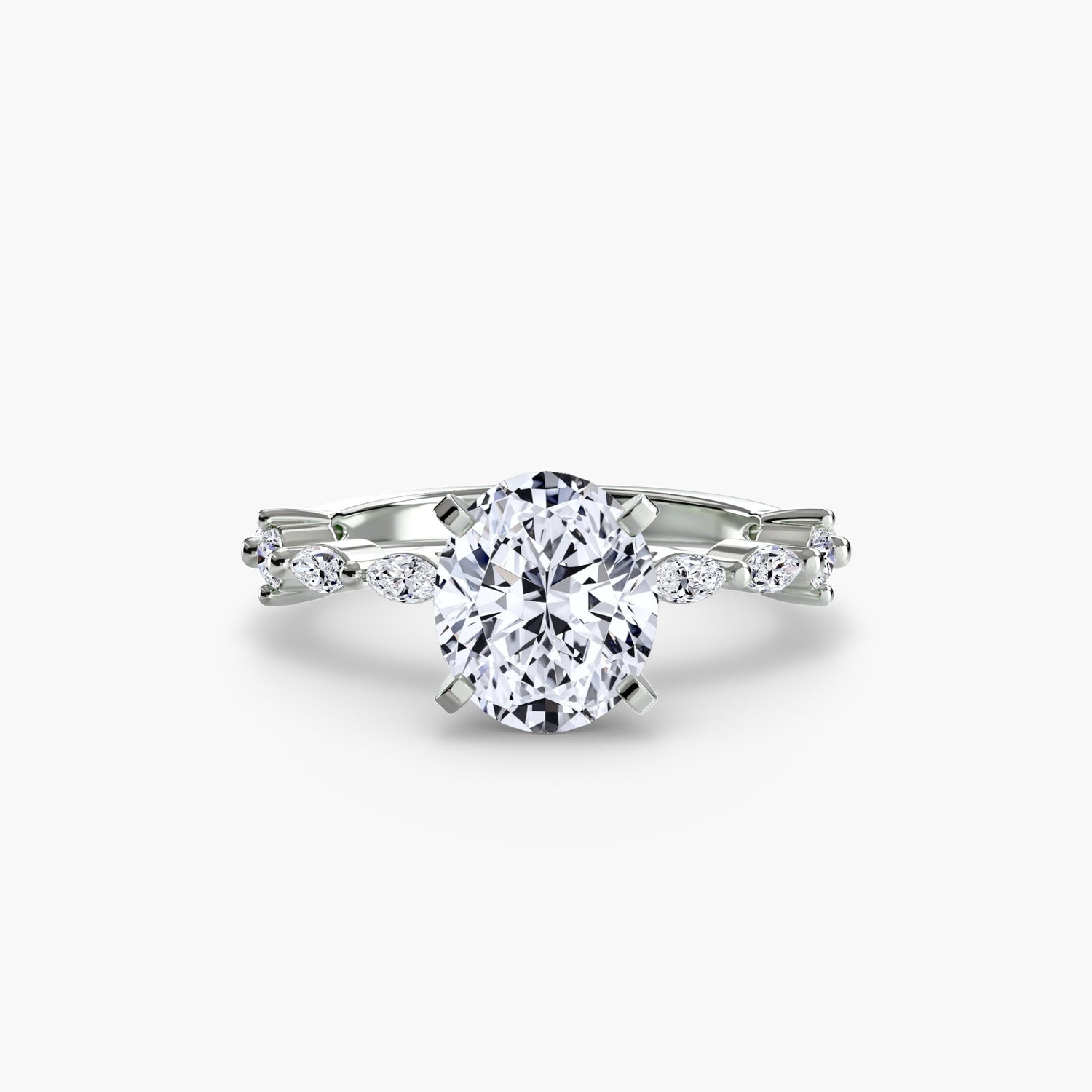 Gemme Taille Brillant Setting en Gold – vue de profil