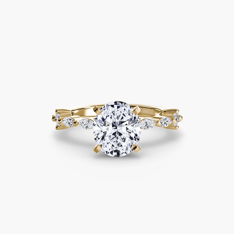 Gemme Setting carats Gold – vue de profil