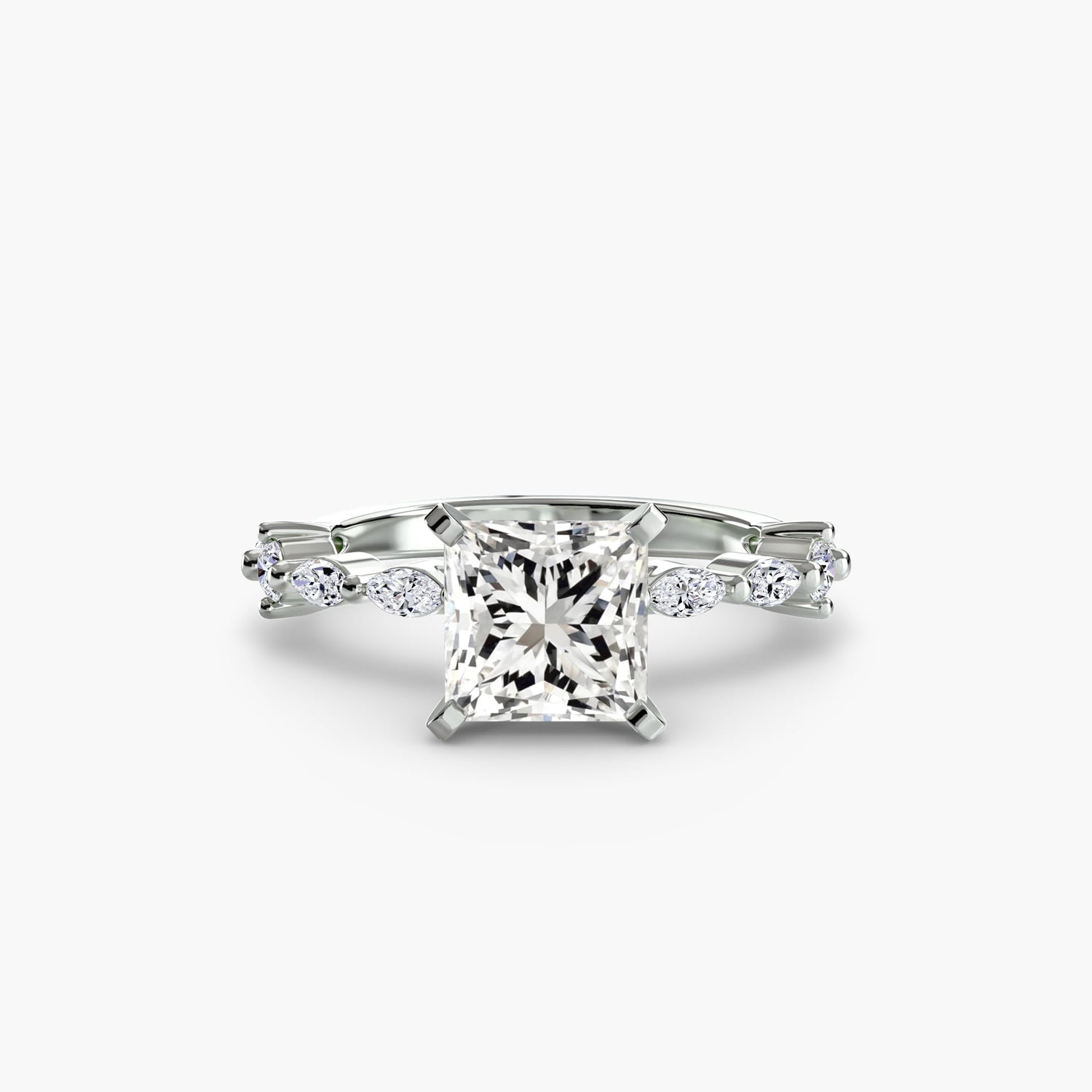 Gemme Taille Brillant Setting en Gold – vue de côté