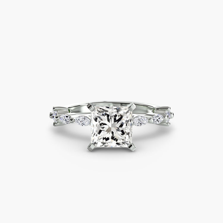 Gemme Taille Brillant Setting en Gold – vue de côté