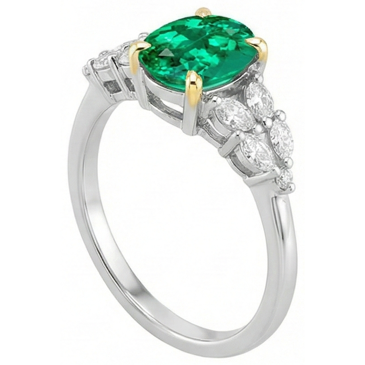 Fait à la main Bague avec Gemme 2 carats – vue alternative
