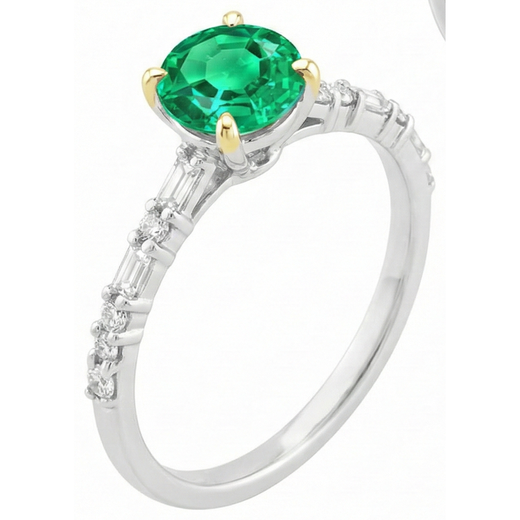 Émeraude Fine Bague Pierre Précieuse – vue détaillée