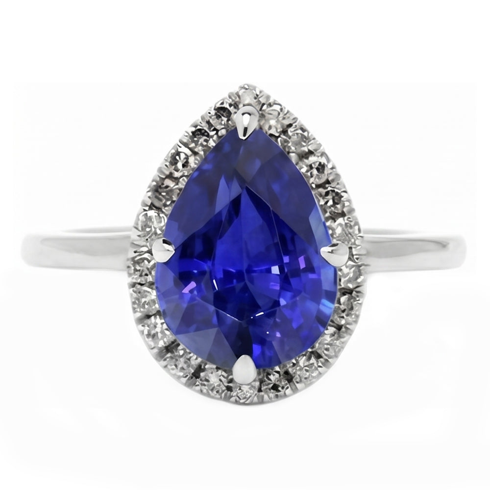 Luxueux Bague Pierre de Couleur 2 carats – vue de côté