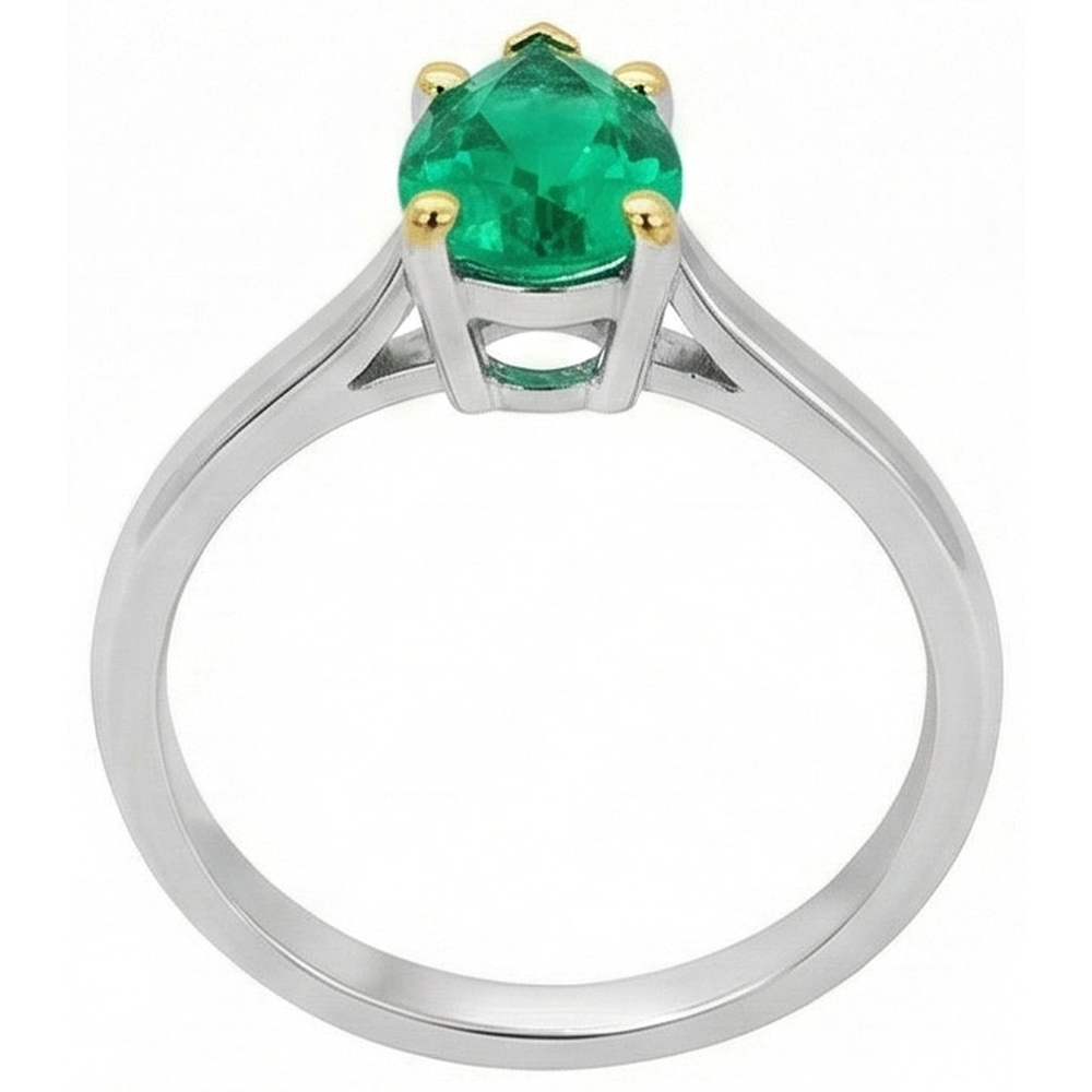 Émeraude Bague Pierre de Couleur – vue détaillée