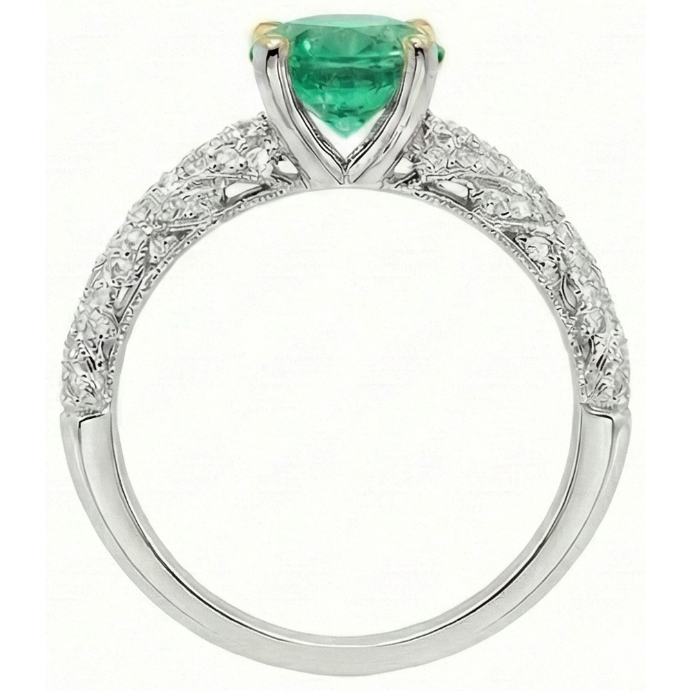 Premium Bague avec Gemme 1,50 carats – vue de dessus