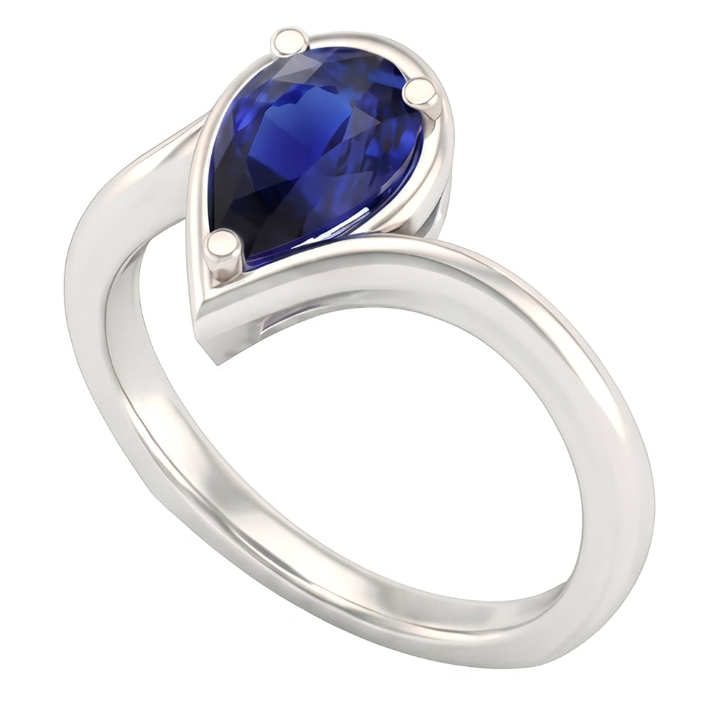 Éblouissant Bague avec Gemme 1,50 carats – vue de face