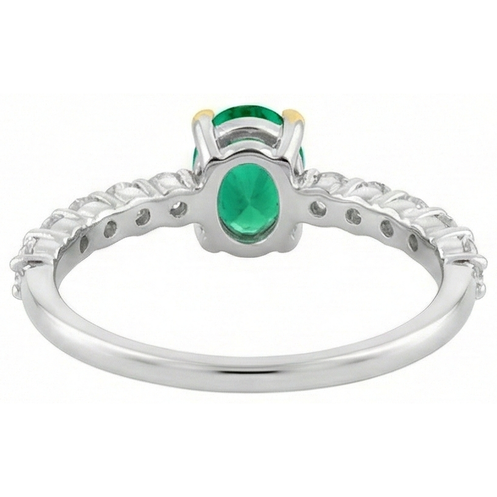 Fait à la main Bague avec Gemme 2 carats – vue de dessus