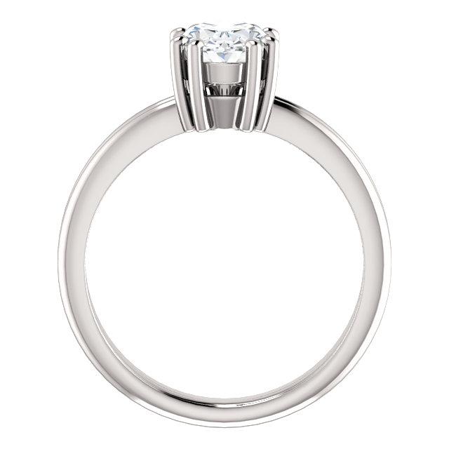 Naturel Bague Solitaire Ovale 5 Carats Tige Fendue Sertissage Griffe Bijoux Neuf