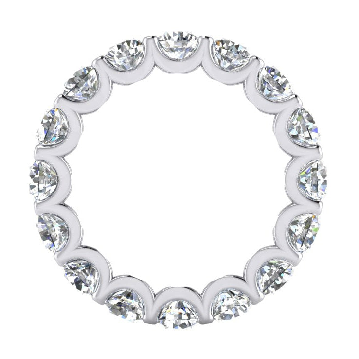 Naturel Diamant Jonc Eternité Mariage Or 4 Carats 4.1 mm