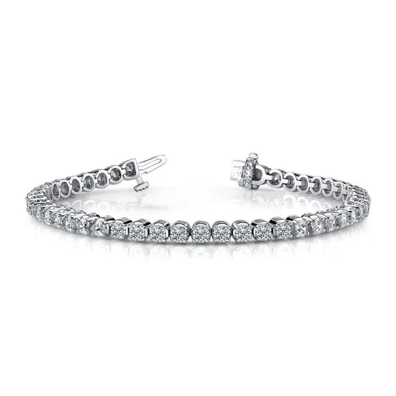 Nouveau Bracelet De Tennis En Réel Diamant Serti De Griffes En Or Blanc De 6.75 Carats 14K