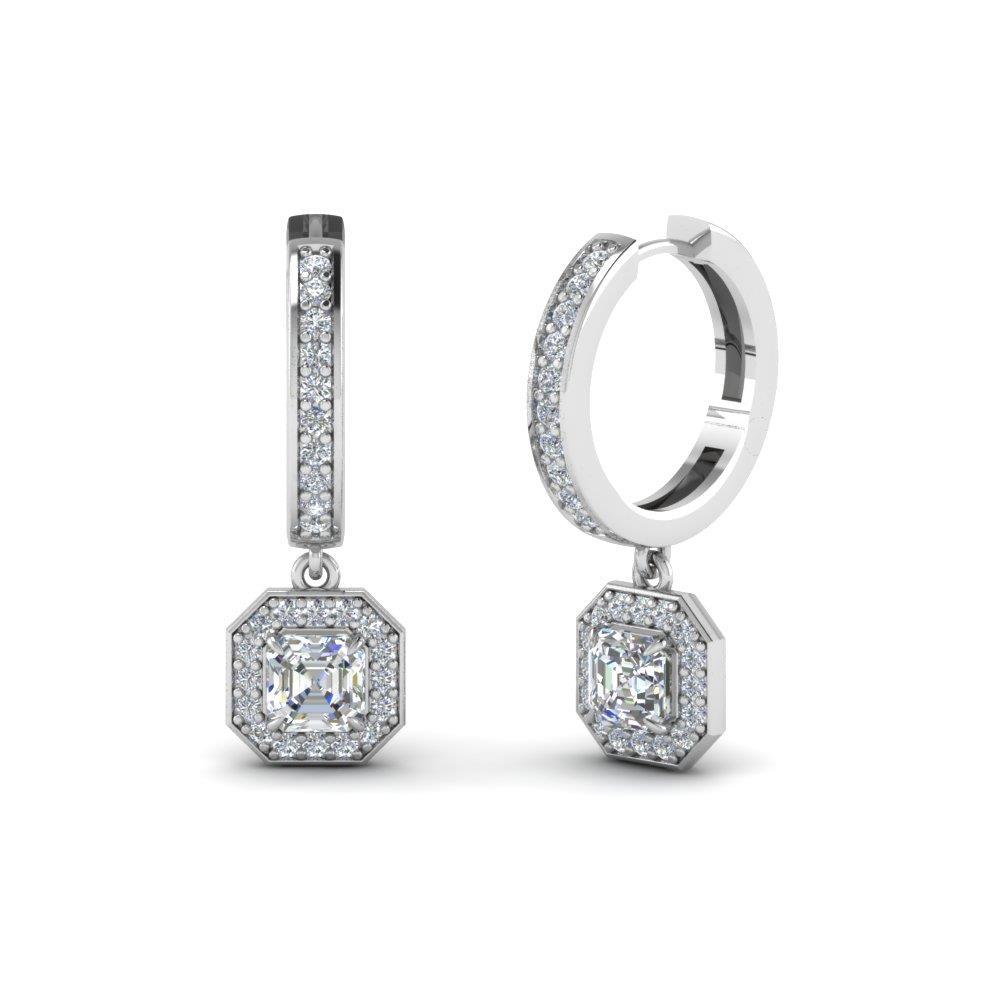 Nouveau Réel Diamant Femmes Dangle Boucles D'oreilles Prong Set 3 Carats Or Blanc 14K
