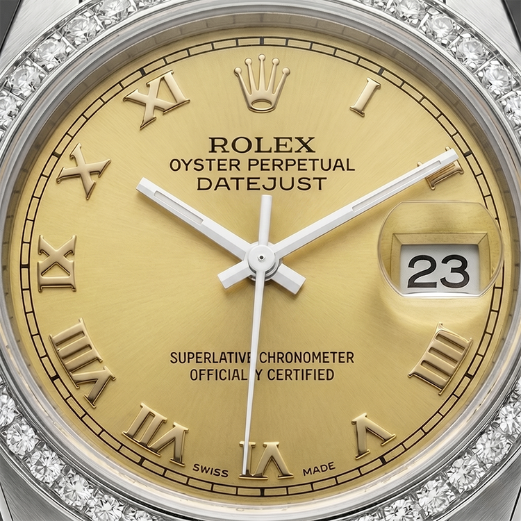 Nouveau cadran romain Date juste regarder acier inoxydable jubilé Bracelet Rolex