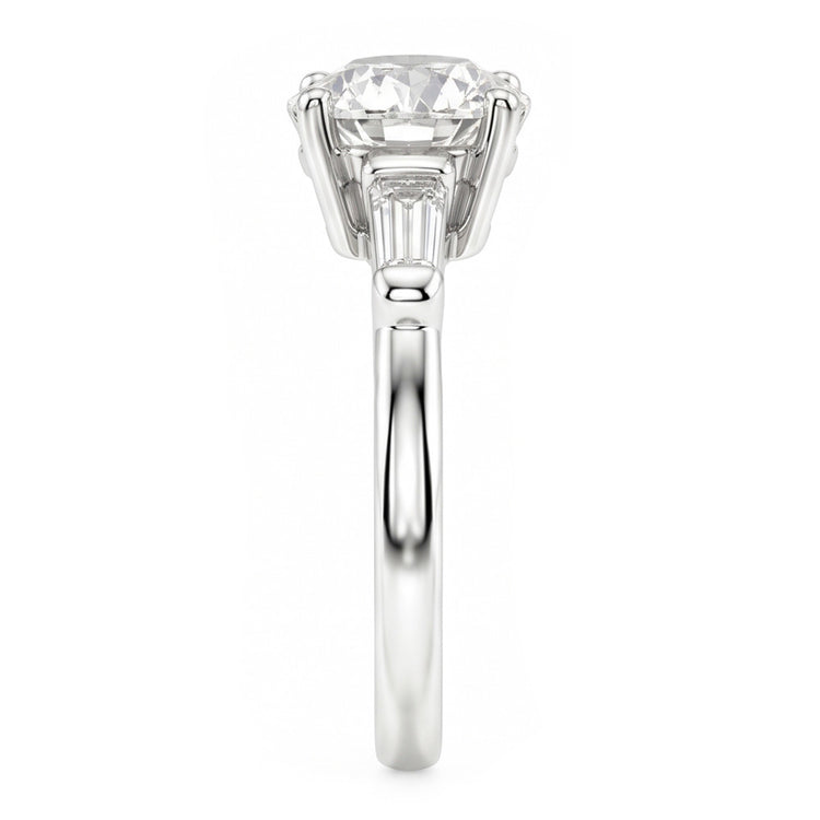 Old European Bague Trilogie – Diamant Fin 2.50 carats Or 14K Blanc