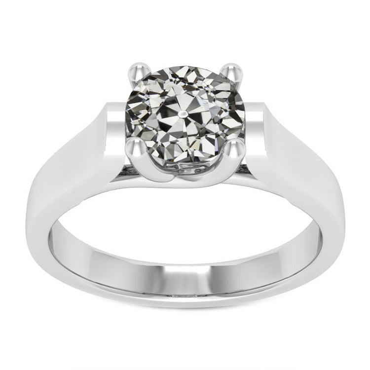 Diamant Bague Mono-Pierre 2,50 carats Or Blanc 14 Carats – vue principale