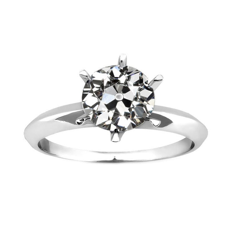 Brillant Bague Mono-Pierre 2 carats Or Blanc 14 Carats – vue principale