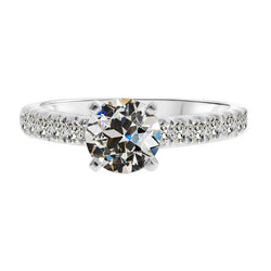 De luxe Alliance Anniversaire Diamant Fin Bague Solitaire avec