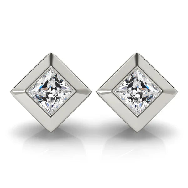 Coussin Antique Diamant Fin bague en Or Blanc 14 Carats – vue principale
