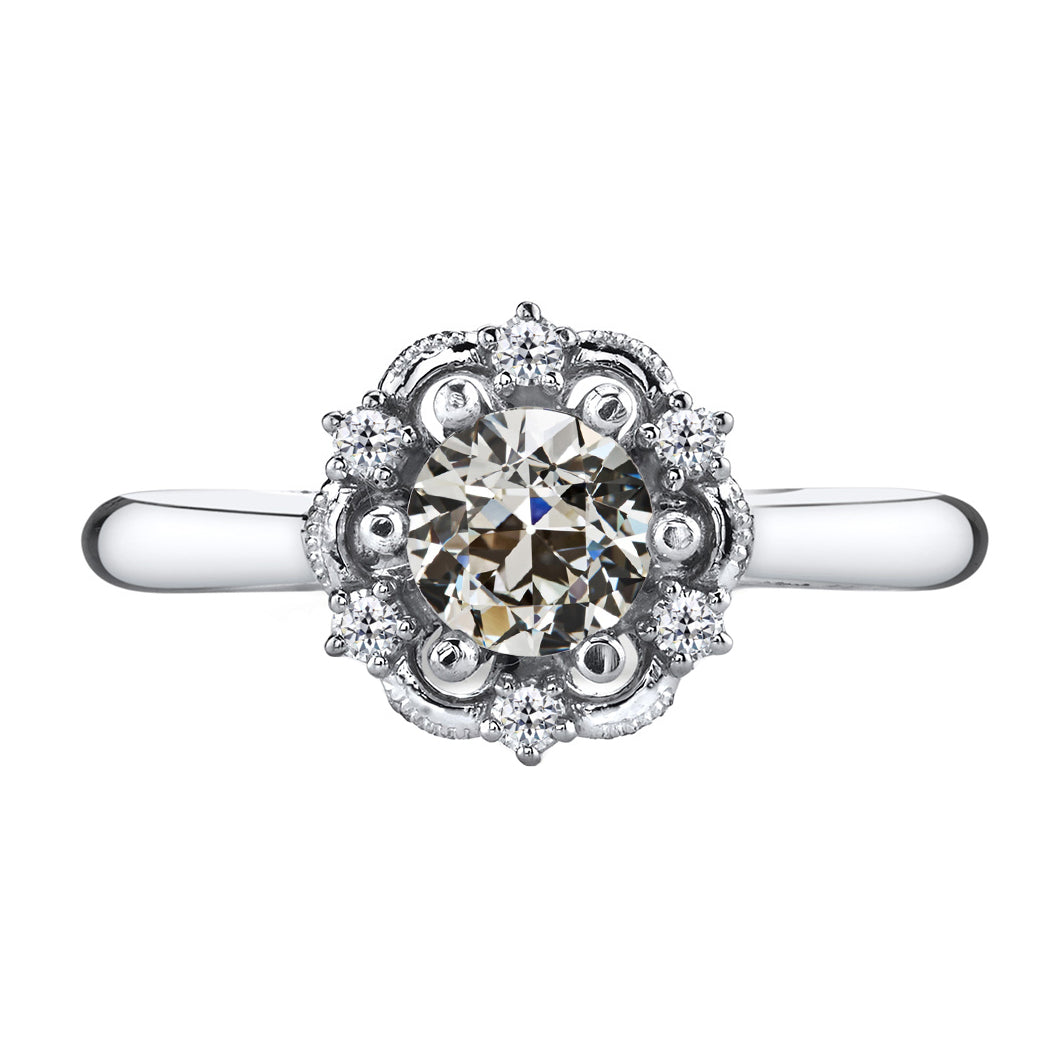 Diamant Fin Bague de Demande 1,50 carats Or Blanc 14 Carats – vue principale