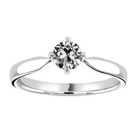 Diamant Fin Solitaire de Fiançailles 1-carats Or Blanc 14 Carats – vue principale