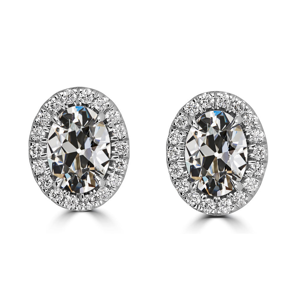 Diamant Fin Puces d'Oreilles 9,25 carats Or 14K Blanc – vue principale