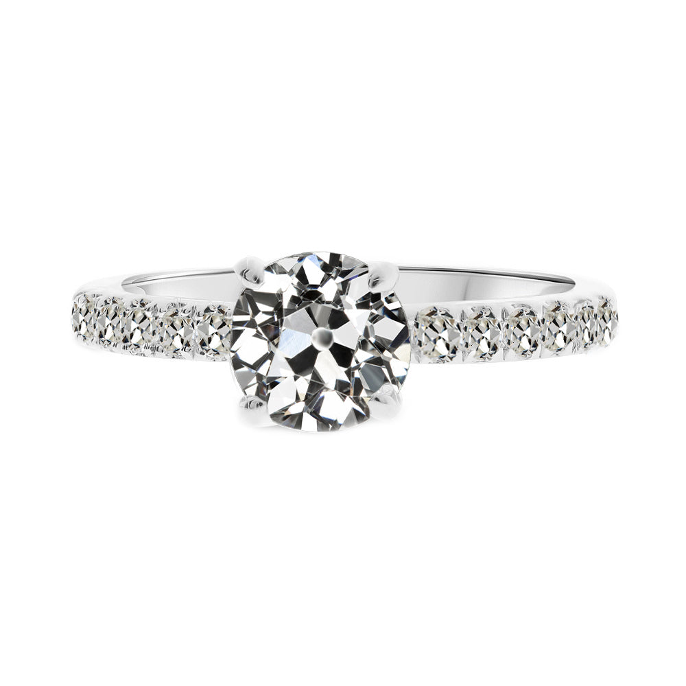 Signature Solitaire avec Pierres Latérales 1 carats – vue principale
