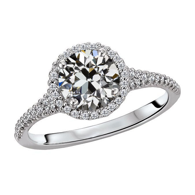 Brillant Bague de Fiançailles Halo – vue principale