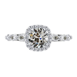 Brillant Bague Halo 3 carats – Or Blanc 14 Carats