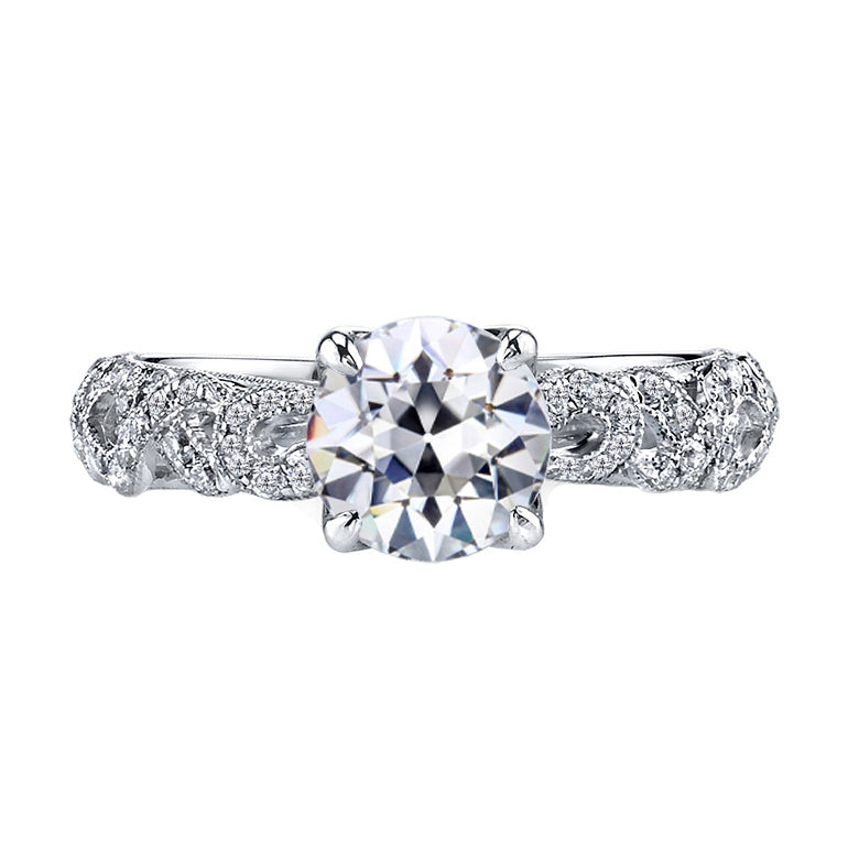 Diamant Fin Bague Solitaire 2 carats Or Blanc 14 Carats – vue principale
