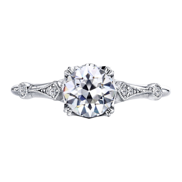 De luxe Bague Solitaire avec Accents 2 carats – vue principale