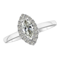 Brillant Diamant Bague de Fiançailles Halo 1,50 carats