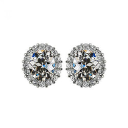 Brillant Puces d'Oreilles – Taille Old Mine 1,50 carats Or Blanc