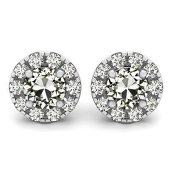 Taille Old Mine Diamant Puces d'Oreilles – 5,50 carats en Or