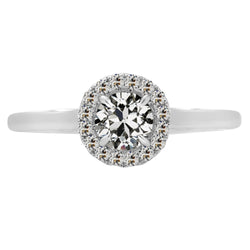 Artisanal Diamant Bague de Fiançailles Halo 2,50 carats