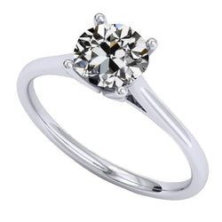 Brillant Bague Solitaire 2 carats – Or Blanc 14 Carats