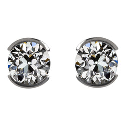 De luxe Serti Clos Diamant Boucles d'Oreilles – 2,50 carats Or