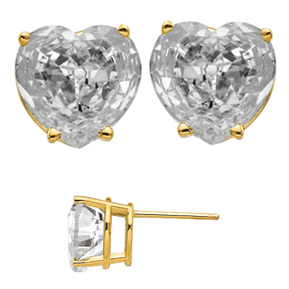 Forme Cœur Brillant bague en Or Jaune 14 Carats – vue principale