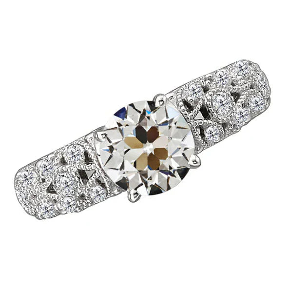 Haut de gamme Diamant Anniversary Ring 2 carats – vue principale