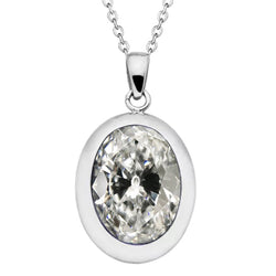 4,50 carats Brillant Pendentif Goutte en Or 14K Blanc