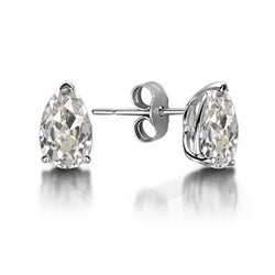 Brillant Boucles d'Oreilles 1 carats G/VS1 – Or Blanc 14 Carats