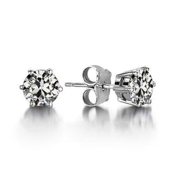 Fait à la main Diamant Fin Puces d'Oreilles 1 carats – Or 14K